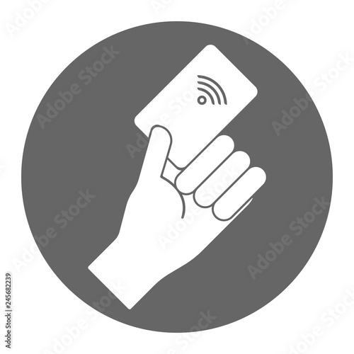 Contactless payment. Vector icon.