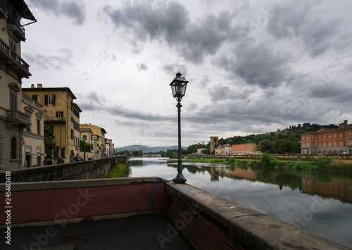 Embankments of the river Arno. Old Town of Florence. Italy