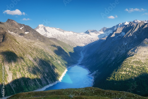 Mountain lake in Austria. High mountains region at the day time. Natural land...