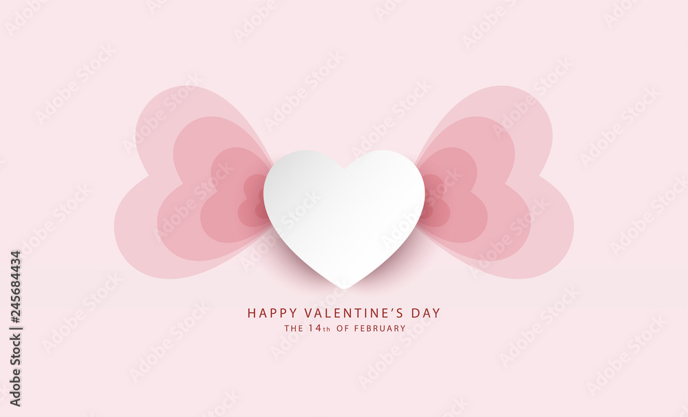 happy valentine's day banner vector design