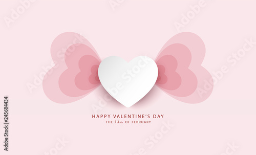 happy valentine s day banner vector design