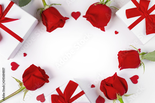 Roses hearts and gifts
