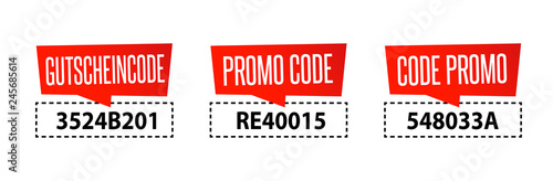Gutscheincode / promo code / code promo, 