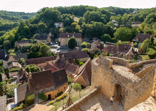  Village around Castelnaud-la-chapelle castle in Dordogne valley, Perigord Noir, France