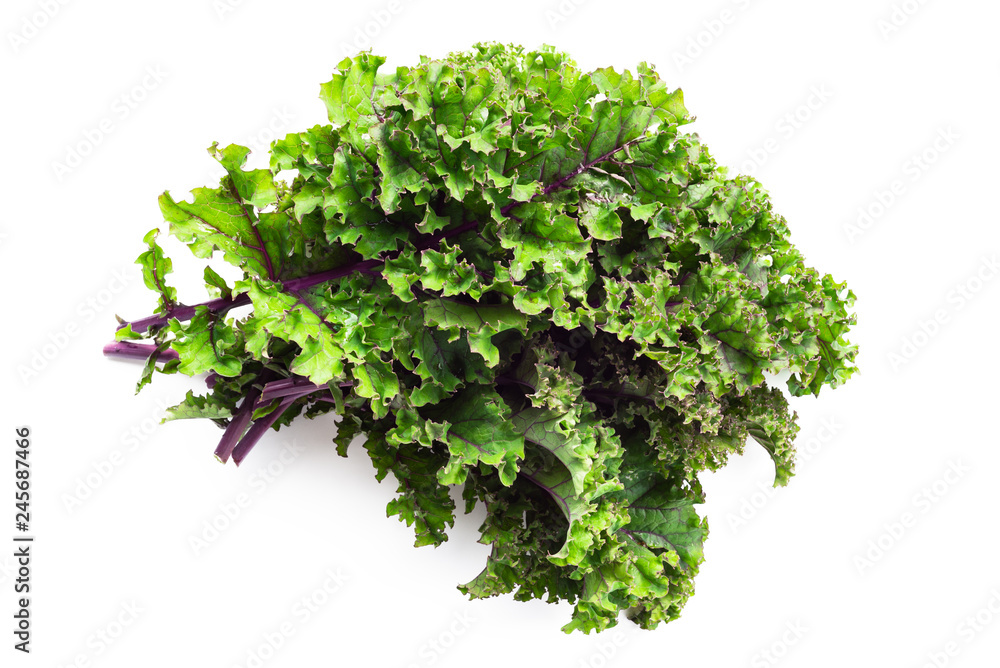 Fresh organic kale isolated over white Fresh organic kale isolated over white