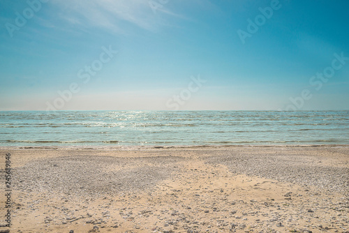 Beautiful tranquil seascape on sunny day