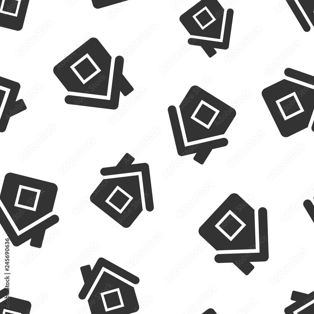 House building icon seamless pattern background. Home apartment vector illustration. House dwelling symbol pattern. House building icon seamless pattern background. Home apartment vector illustration. House dwelling symbol pattern.