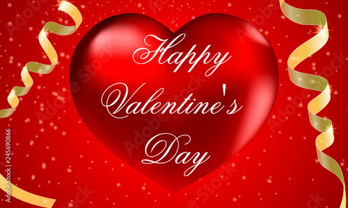 Heart to the day of saint valentine with serpentine
