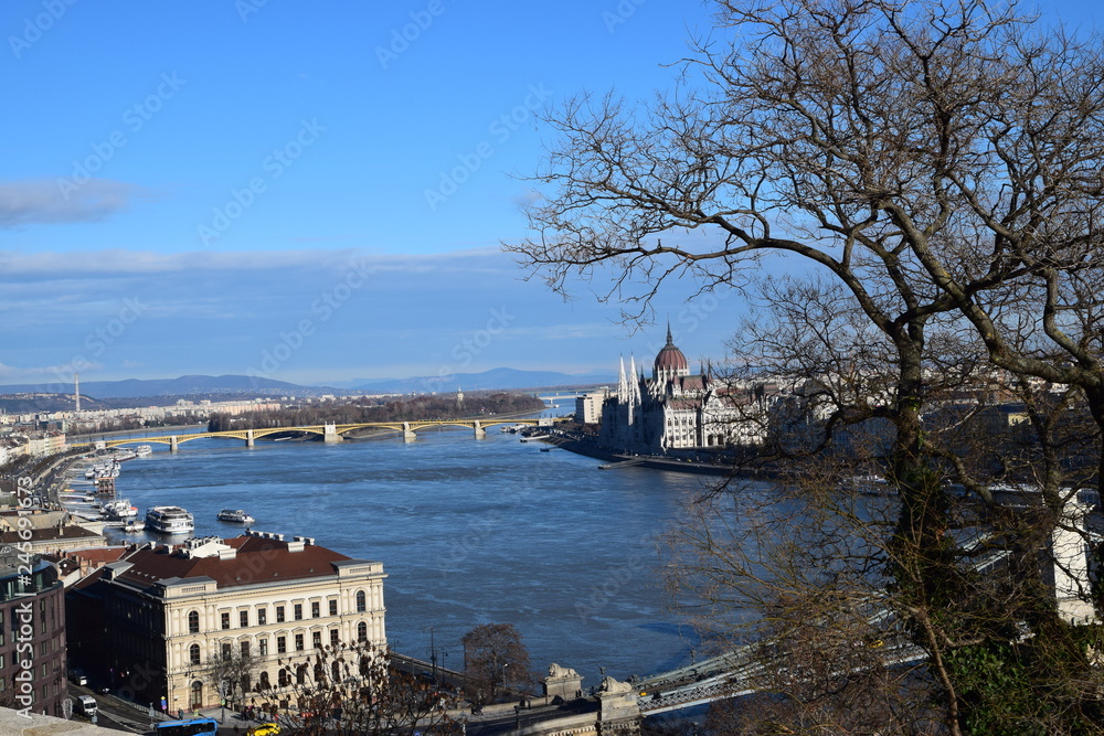 Budapest - Danube river and Hungarian Parliament