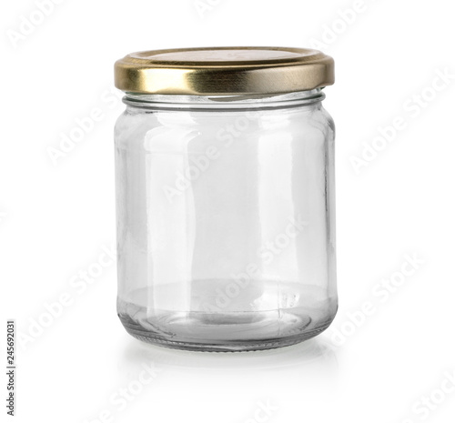 Glass jar isolated