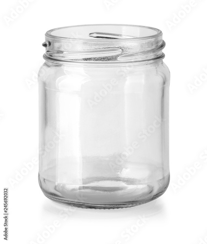 Glass jar isolated