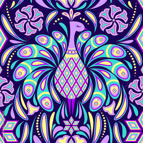 pattern with peacock