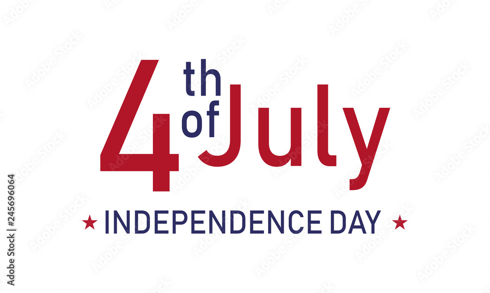 Happy 4th of July USA Independence Day greeting card with american national flag Happy 4th of July USA Independence Day greeting card with american national flag