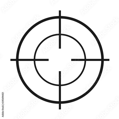 Crosshair flat vector icon. Modern illustration of crosshair symbol for web design