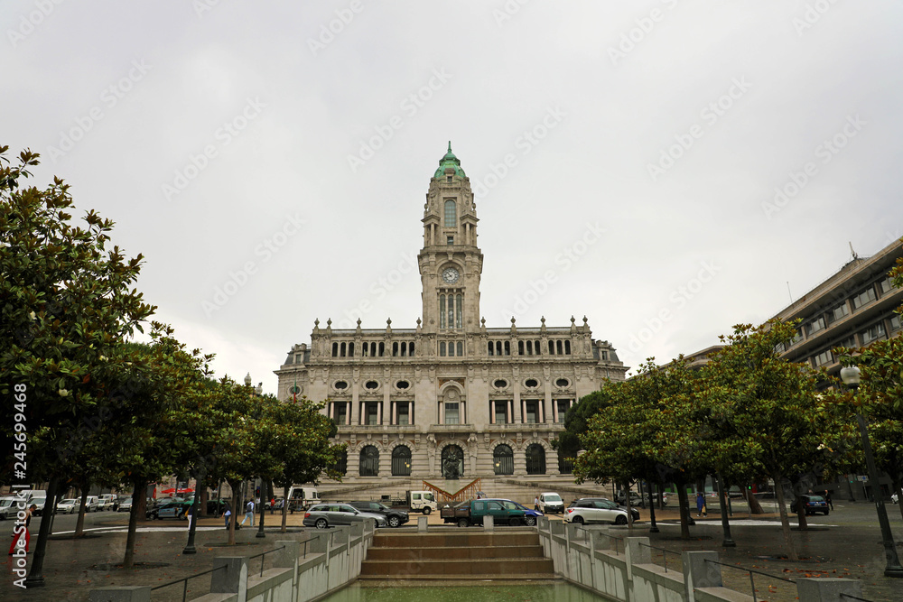 Porto City Hall on Liberdade Square, Porto, Portugal