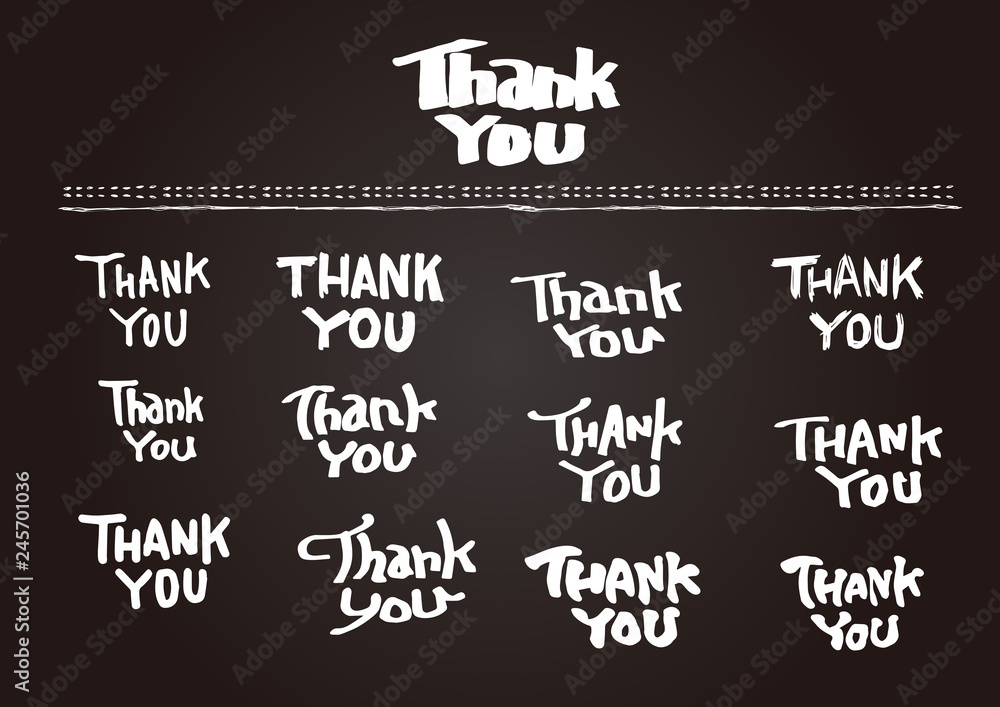Thank You 手書きの文字 素材 Stock Vector Adobe Stock