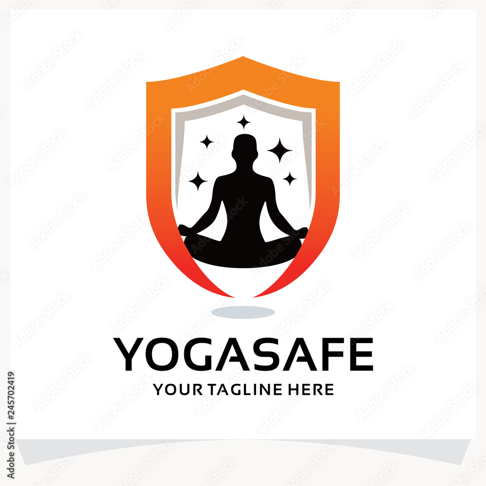 Yoga Safe Logo Design Template Inspiration Yoga Safe Logo Design Template Inspiration