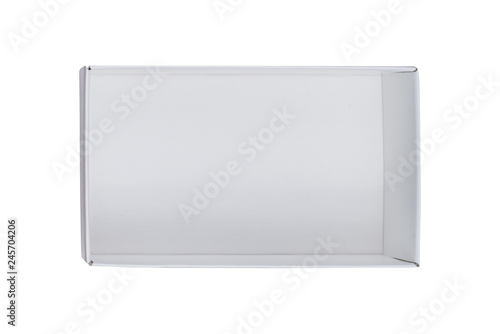 White parted paper box/ White parted paper box isolated on white background