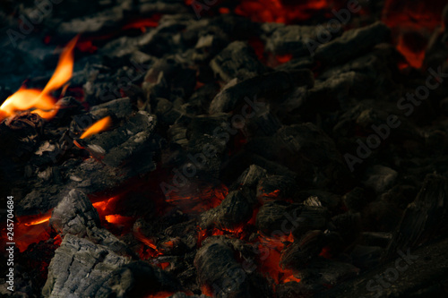 coals in fire
