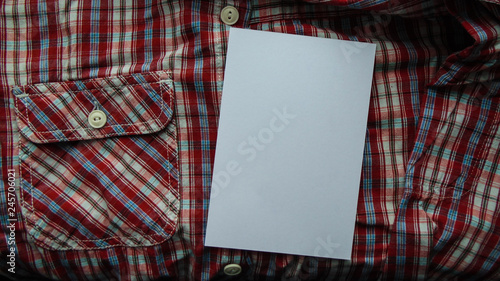 White paper on clothes  