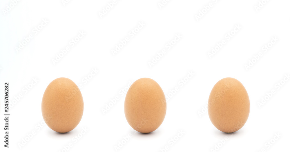 Three Eggs, isolated on white background