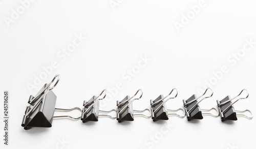 Tableau sur toile Corporate culture and discipline illustrated by office subjects in strict order