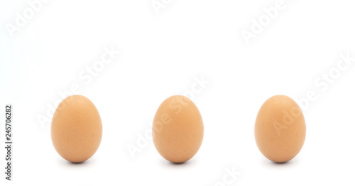 Three Eggs, isolated on white background
