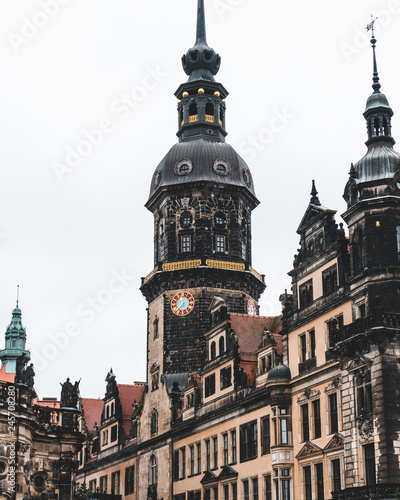 church in dresden during fall season