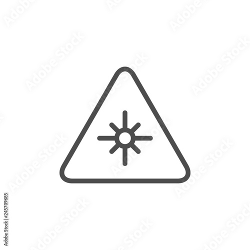 Laser warning line icon