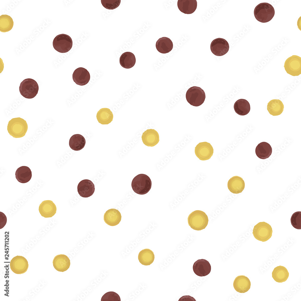 Stylish Seamless Pattern Small Polka Dot Very dark desaturated red And Soft yellow.