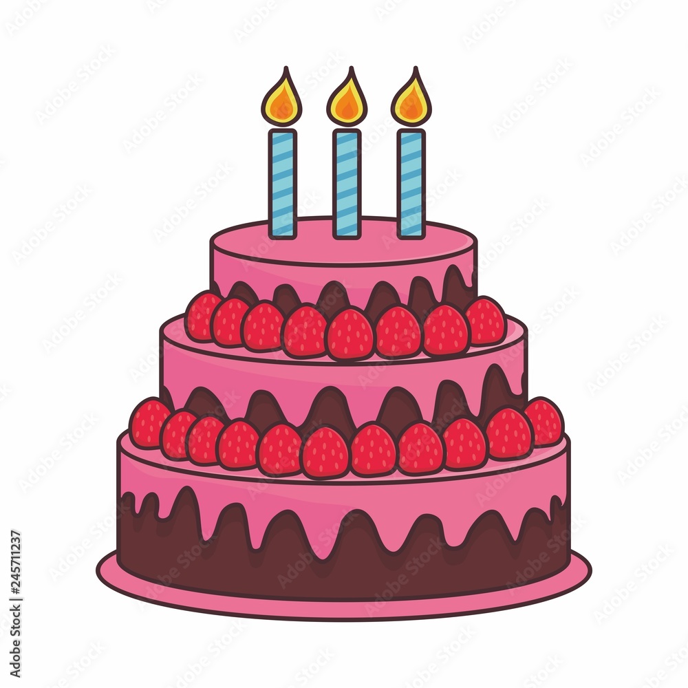 Birthday cake vector illustration Birthday cake vector illustration