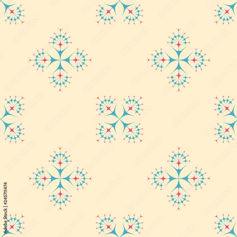 Fototapeta premium Abstract vector pattern illustration. Seamless ornament, textile background