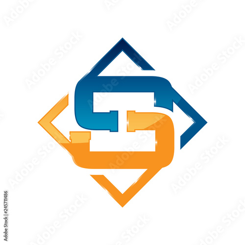 Letter s plumbing company logo vector concept. Simple and stylish logotype.