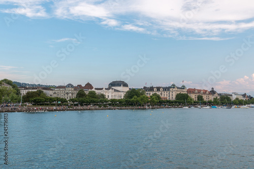 View on lake Zurich and away Opera house, Zurich, Switzerland, Europe © TravelFlow