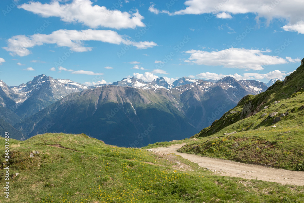 View closeup mountains scenes, route great Aletsch Glacier View closeup mountains scenes, route great Aletsch Glacier