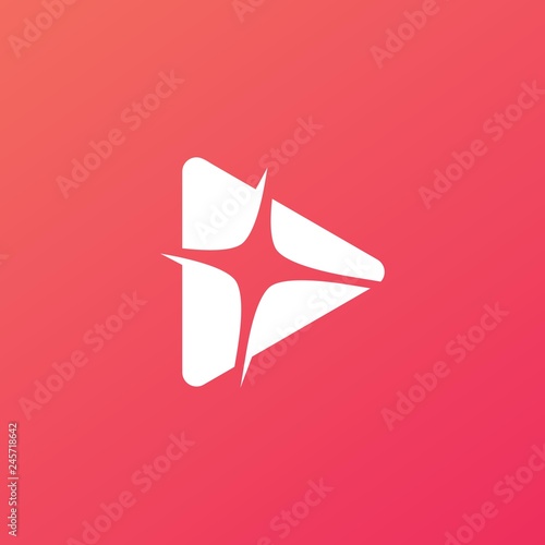 play light flare blitz bright logo vector icon illustration