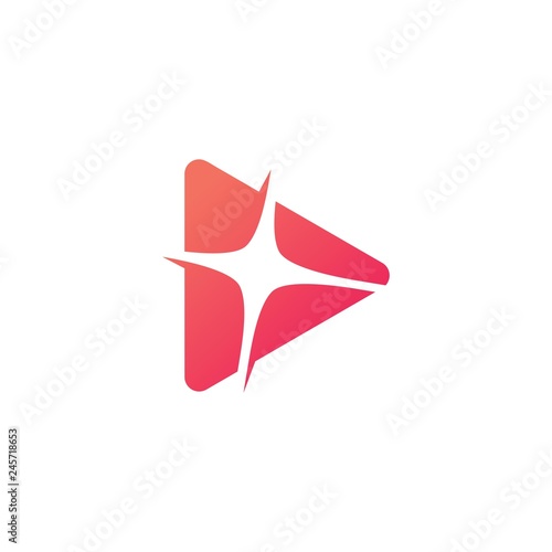 play light flare blitz bright logo vector icon illustration