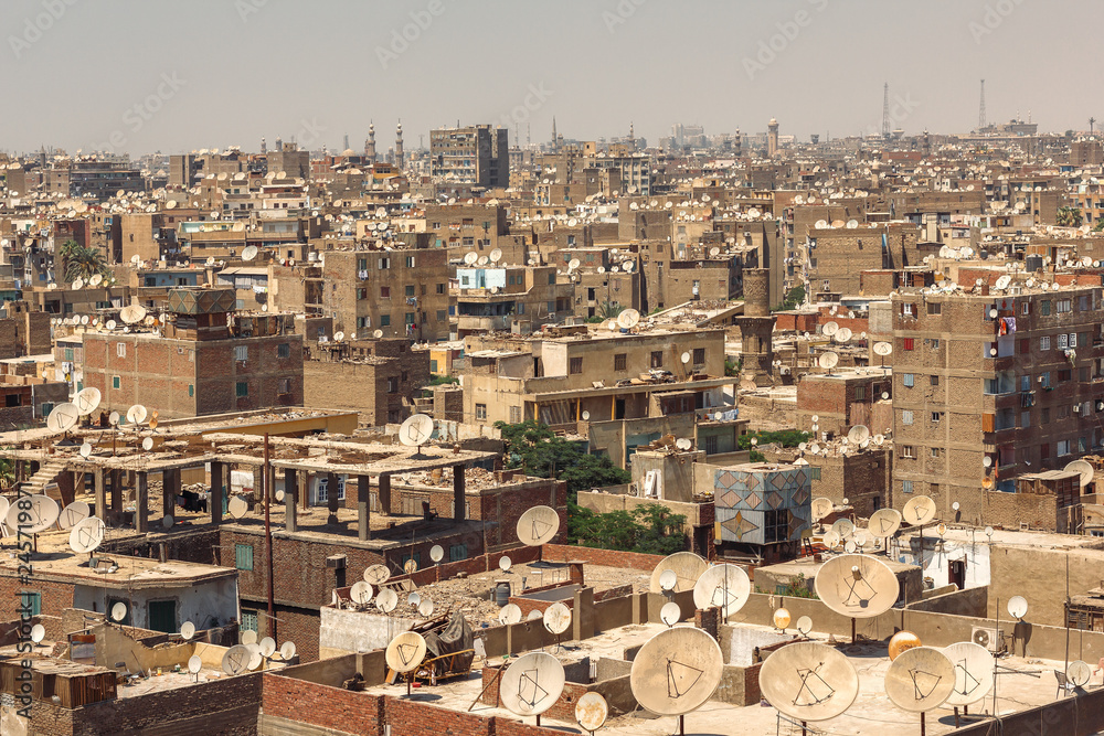 Cairo slum cityscape Cairo slum cityscape