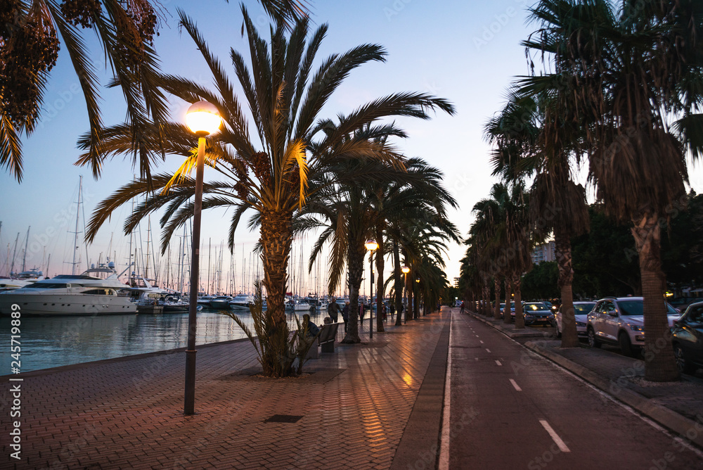 Palma de Mallorca, Mallorca Island, Spain - NOVEMBER 01, 2018 Palma de Mallorca, Mallorca Island, Spain - NOVEMBER 01, 2018