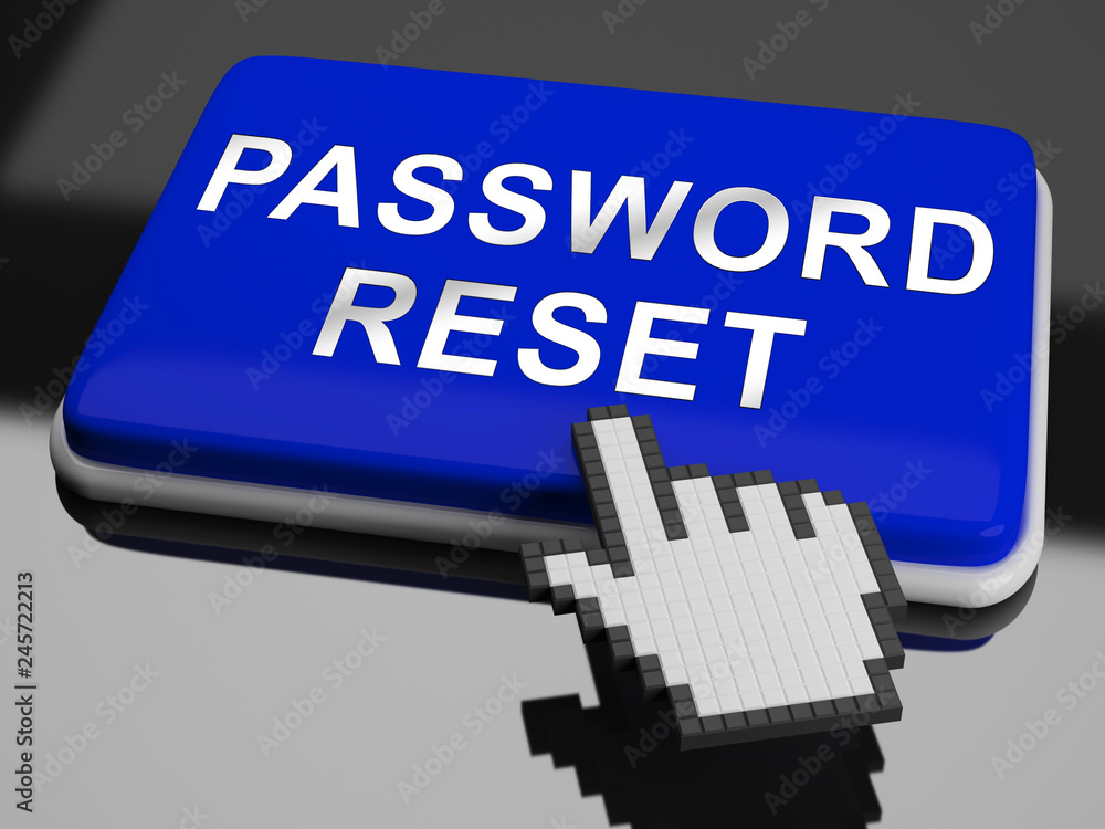 Reset Password Key To Redo Security Of PC - 3d Illustration Reset Password Key To Redo Security Of PC - 3d Illustration