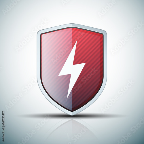 Lightning Shield sign illustration