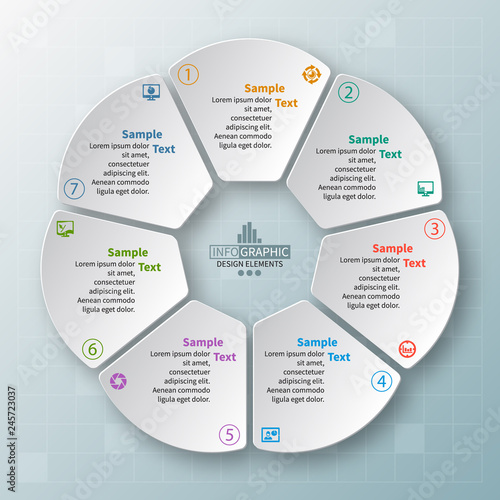 Abstract 3D Paper Infographics. Business template .Vector illustration