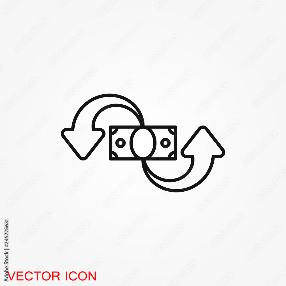 Exchange and convert icon. Logo, illustration, vector sign symbol Exchange and convert icon. Logo, illustration, vector sign symbol