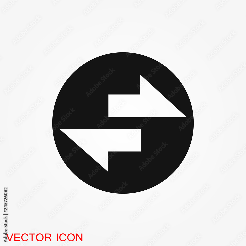 Exchange and convert icon. Logo, illustration, vector sign symbol Exchange and convert icon. Logo, illustration, vector sign symbol