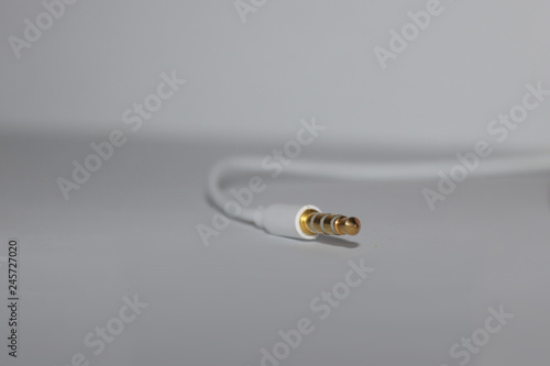 Audio Minijack Cable on a white background