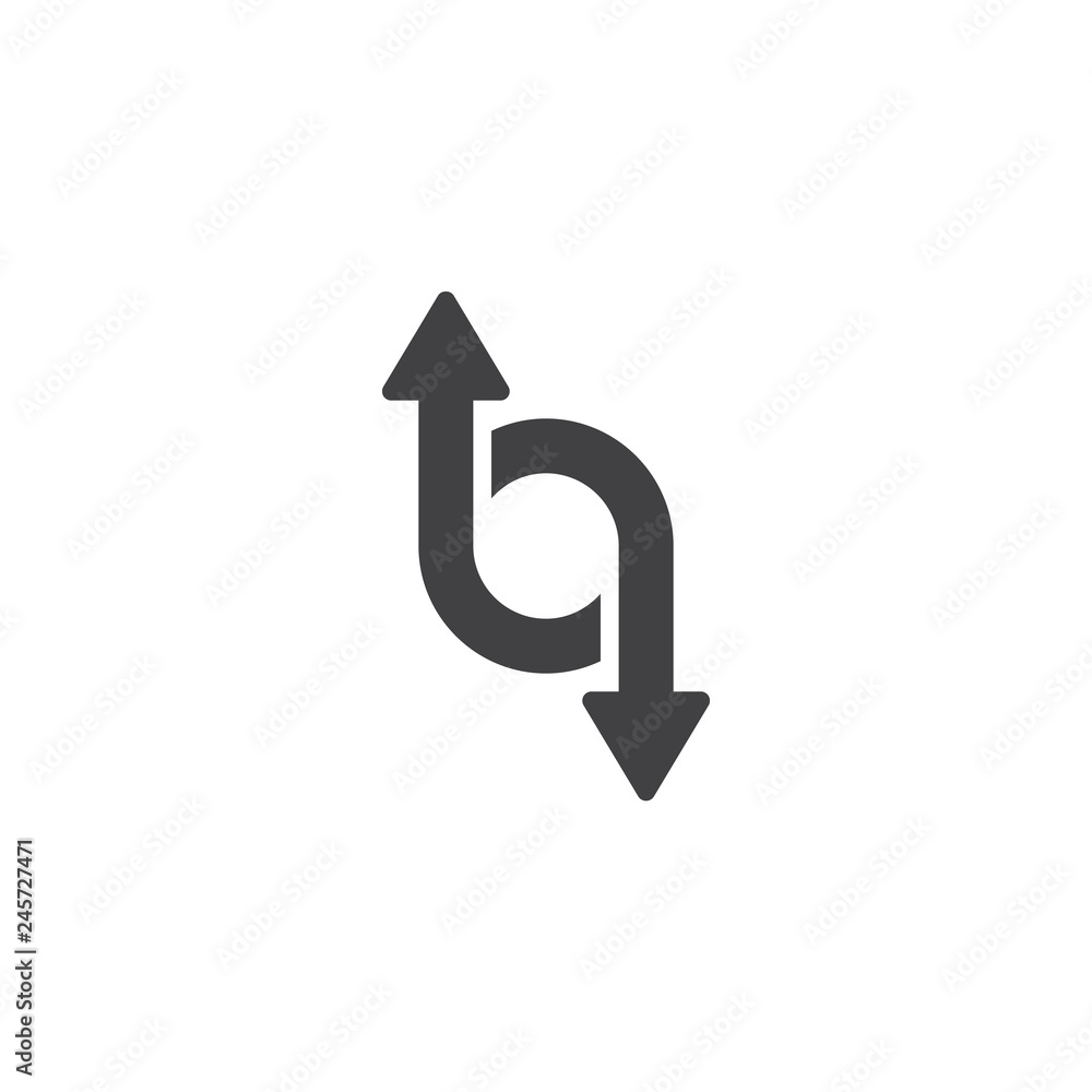 Spin arrows vector icon. filled flat sign for mobile concept and web design. Up down arrows simple solid icon. Symbol, logo illustration. Pixel perfect vector graphics Spin arrows vector icon. filled flat sign for mobile concept and web design. Up down arrows simple solid icon. Symbol, logo illustration. Pixel perfect vector graphics