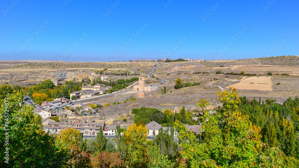 View of Segovia during autumn