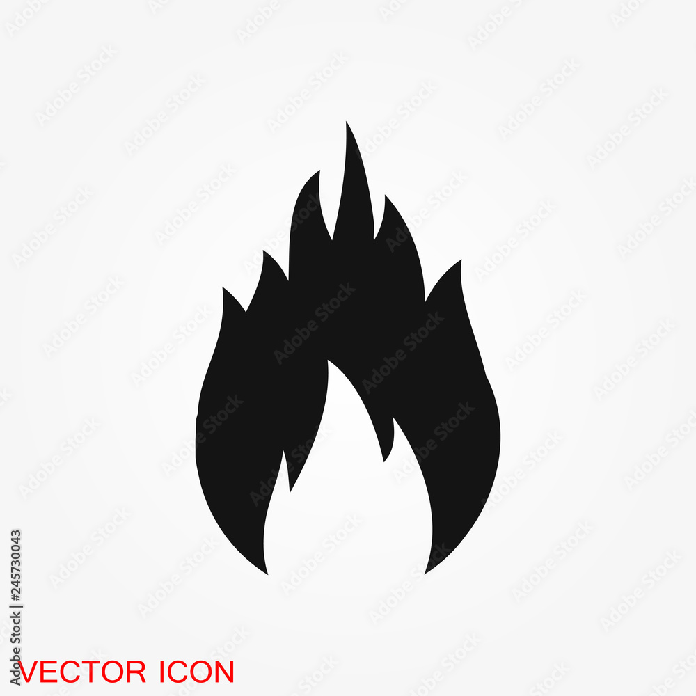 Fire icon vector. Icon illustration for logo design Fire icon vector. Icon illustration for logo design