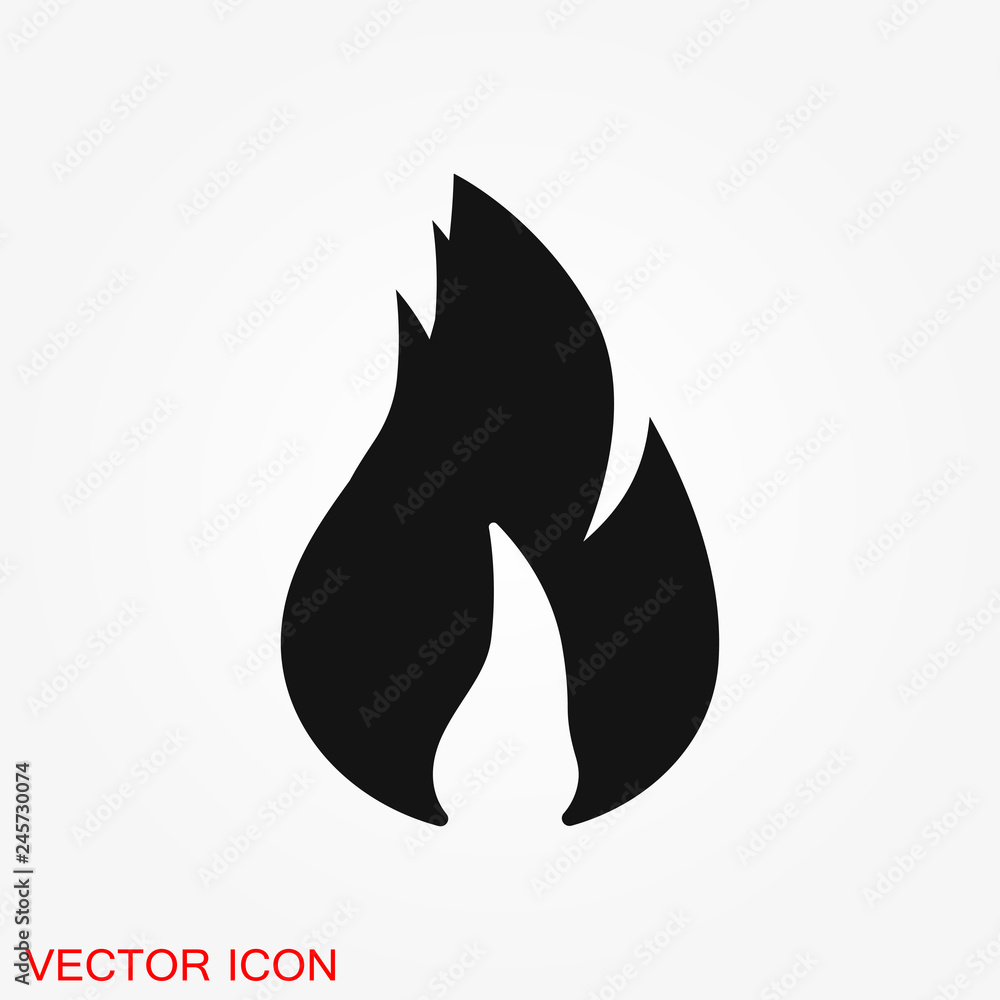 Fire icon vector. Icon illustration for logo design