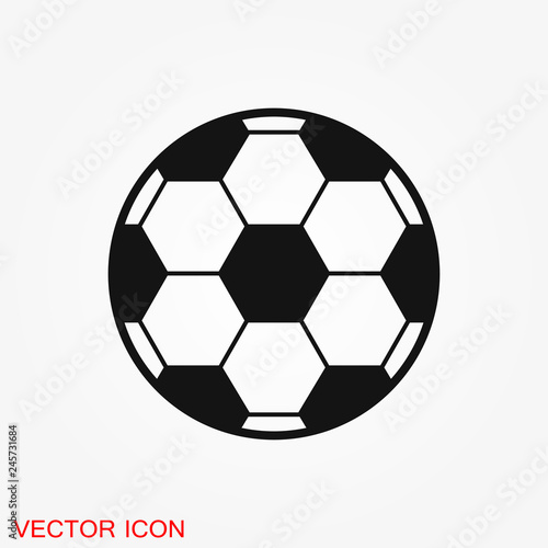 Foot ball  soccer icon sport objects for logo  vector sign symbol for design